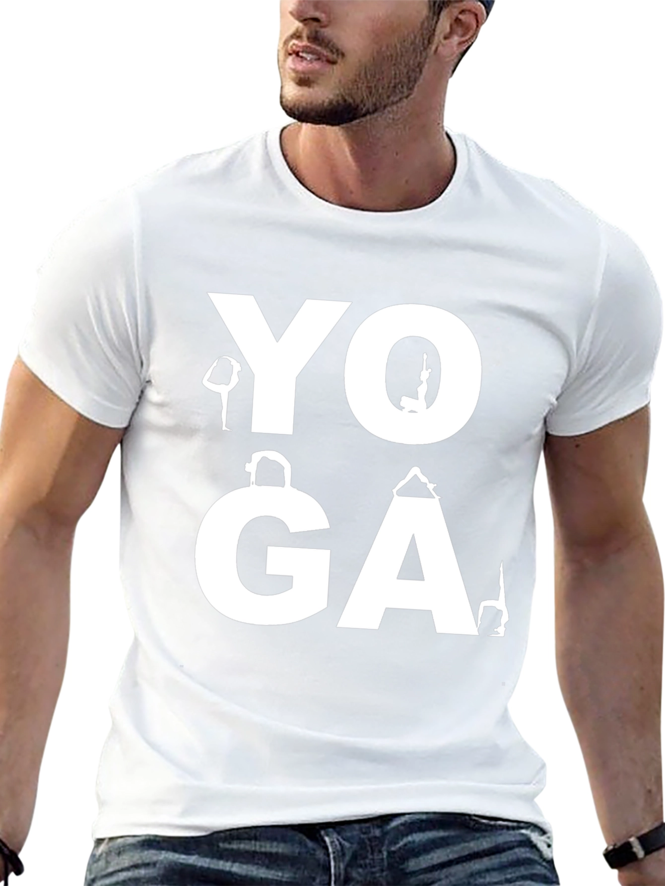 Yoga Pose Graphic Tee - Black