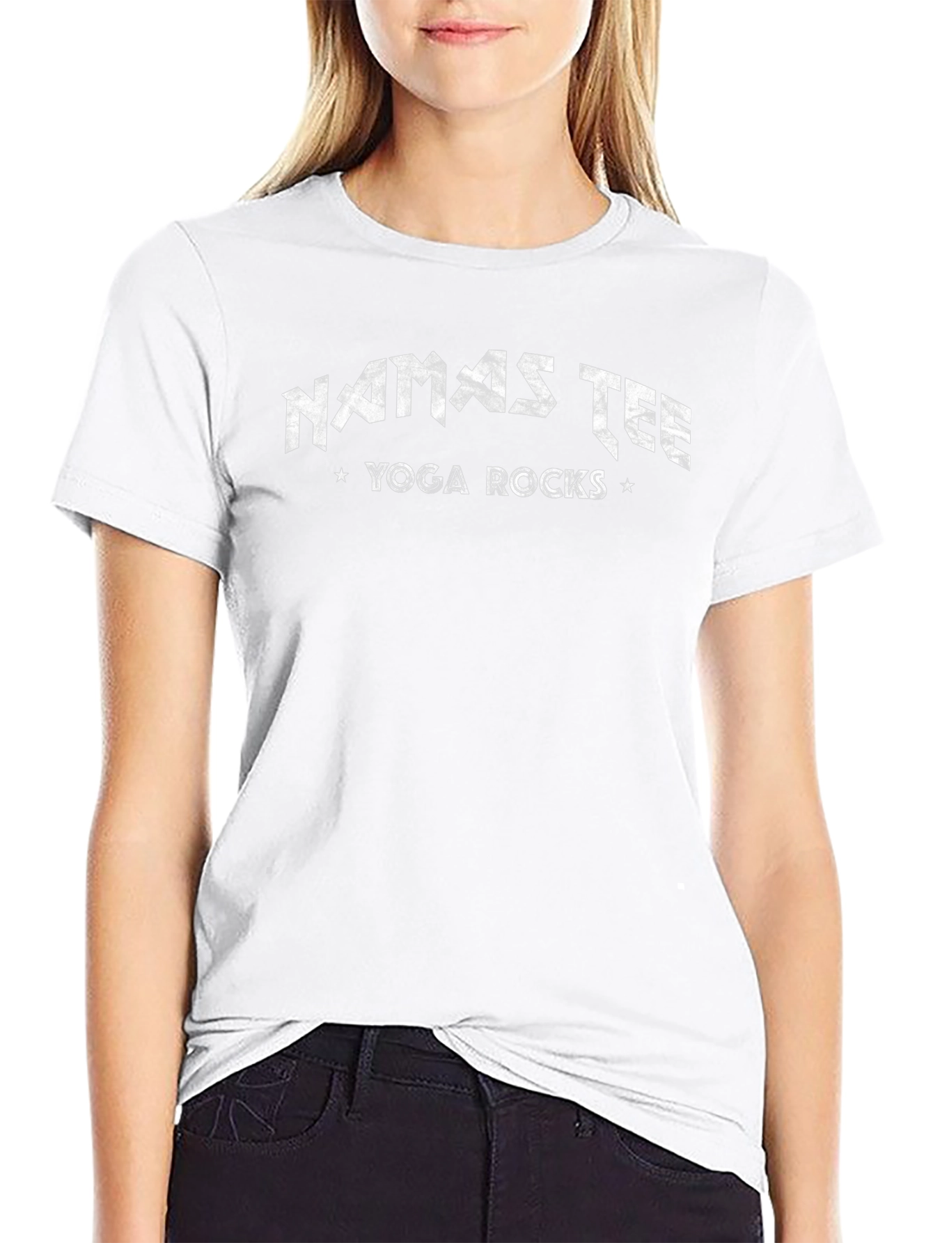 Namastee Yoga Rocks Tee - Black