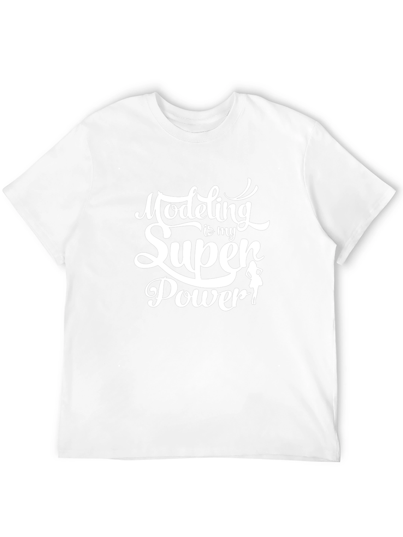 Modeling Is My Superpower Black Graphic Tee