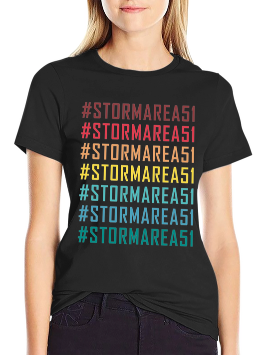 #StormArea51 Graphic T-Shirt - Colorful Retro Design