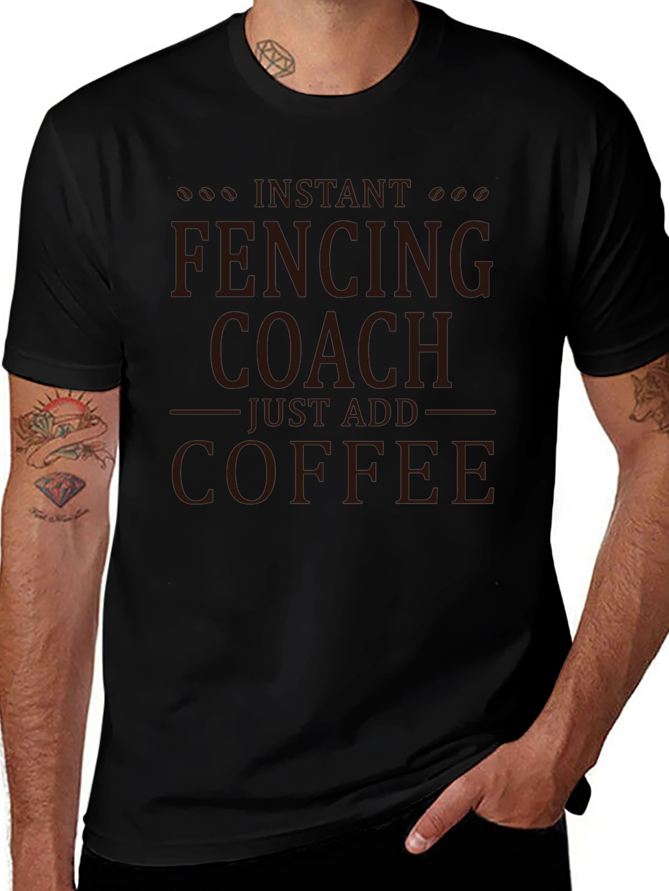Fencing Coach Coffee T-Shirt