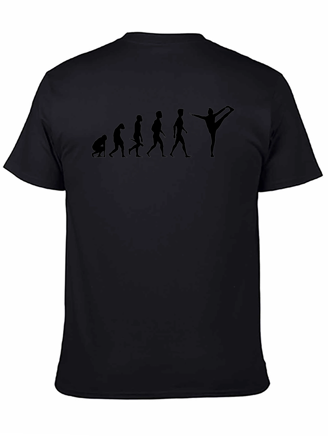 Yoga Evolution Black Graphic T-Shirt
