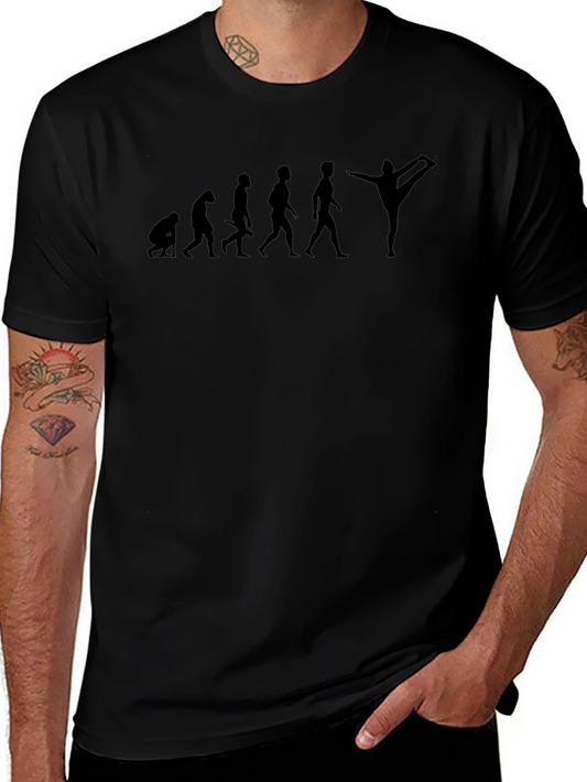 Yoga Evolution Black Graphic T-Shirt