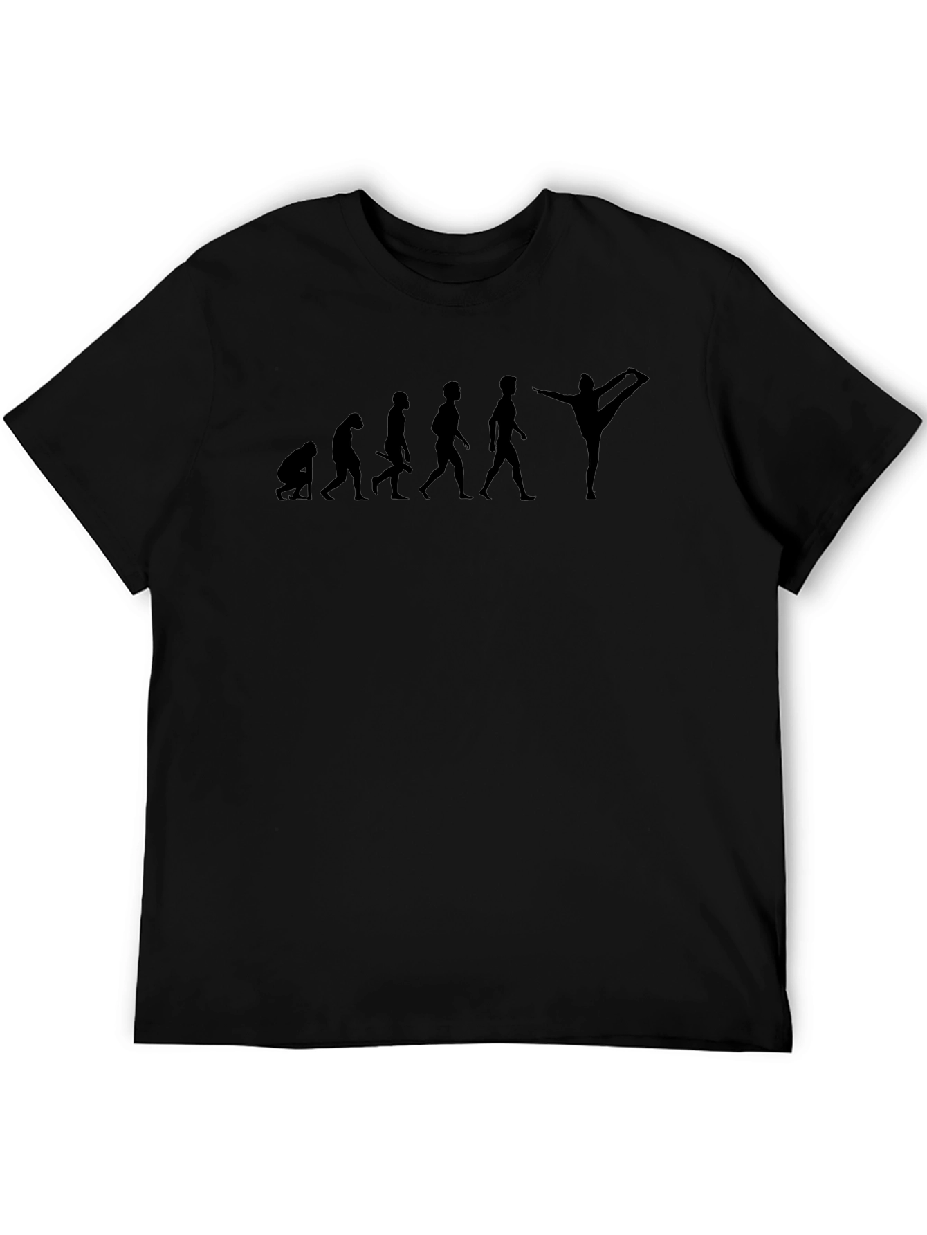 Yoga Evolution Black Graphic T-Shirt