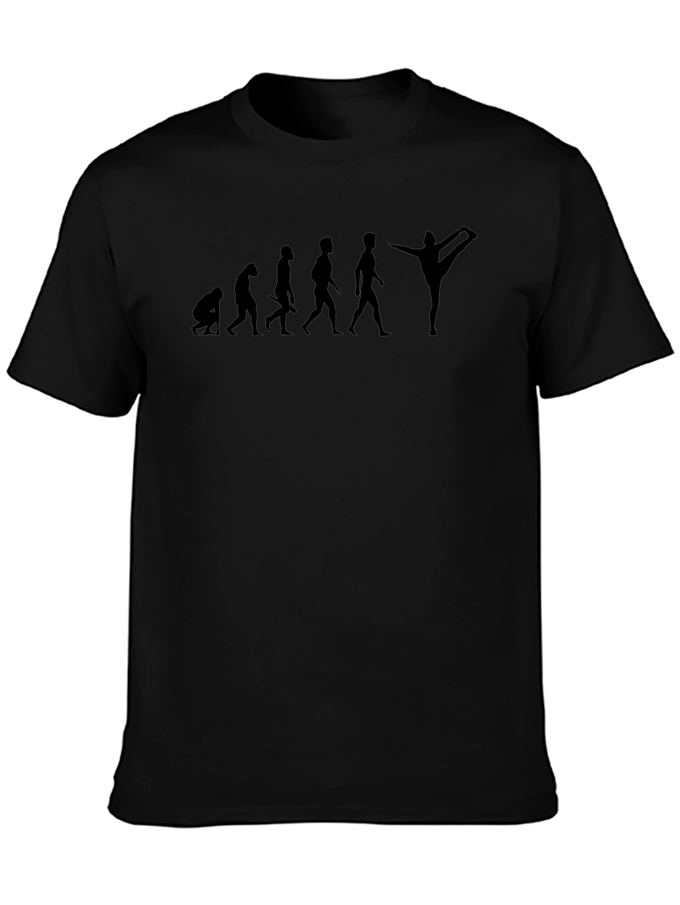 Yoga Evolution Black Graphic T-Shirt