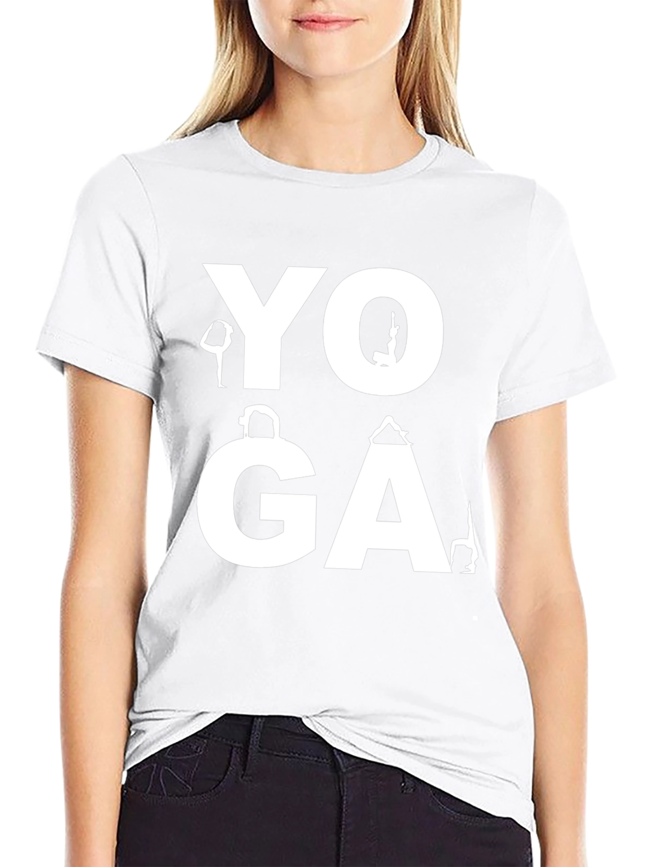 Yoga Pose Graphic Tee - Black
