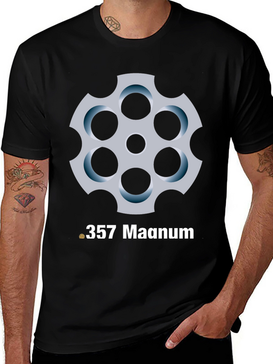 .357 Magnum T-Shirt - Revolver Cylinder Graphic Tee