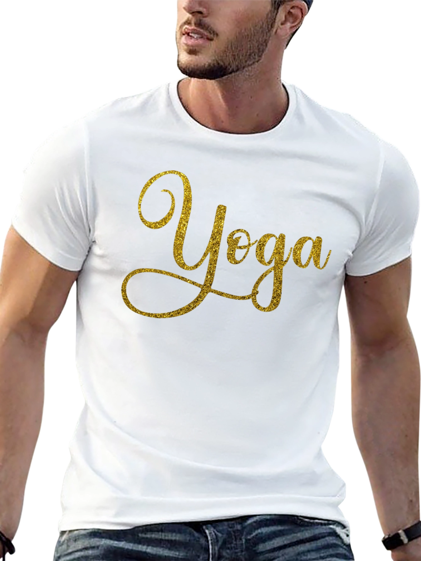 Yoga Sparkle Graphic Black T-Shirt