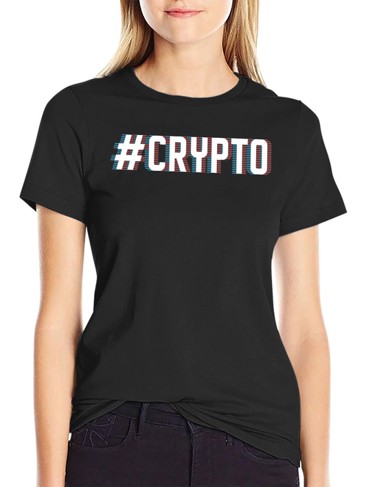 #CRYPTO Graphic T-Shirt - Black Crew Neck Tee