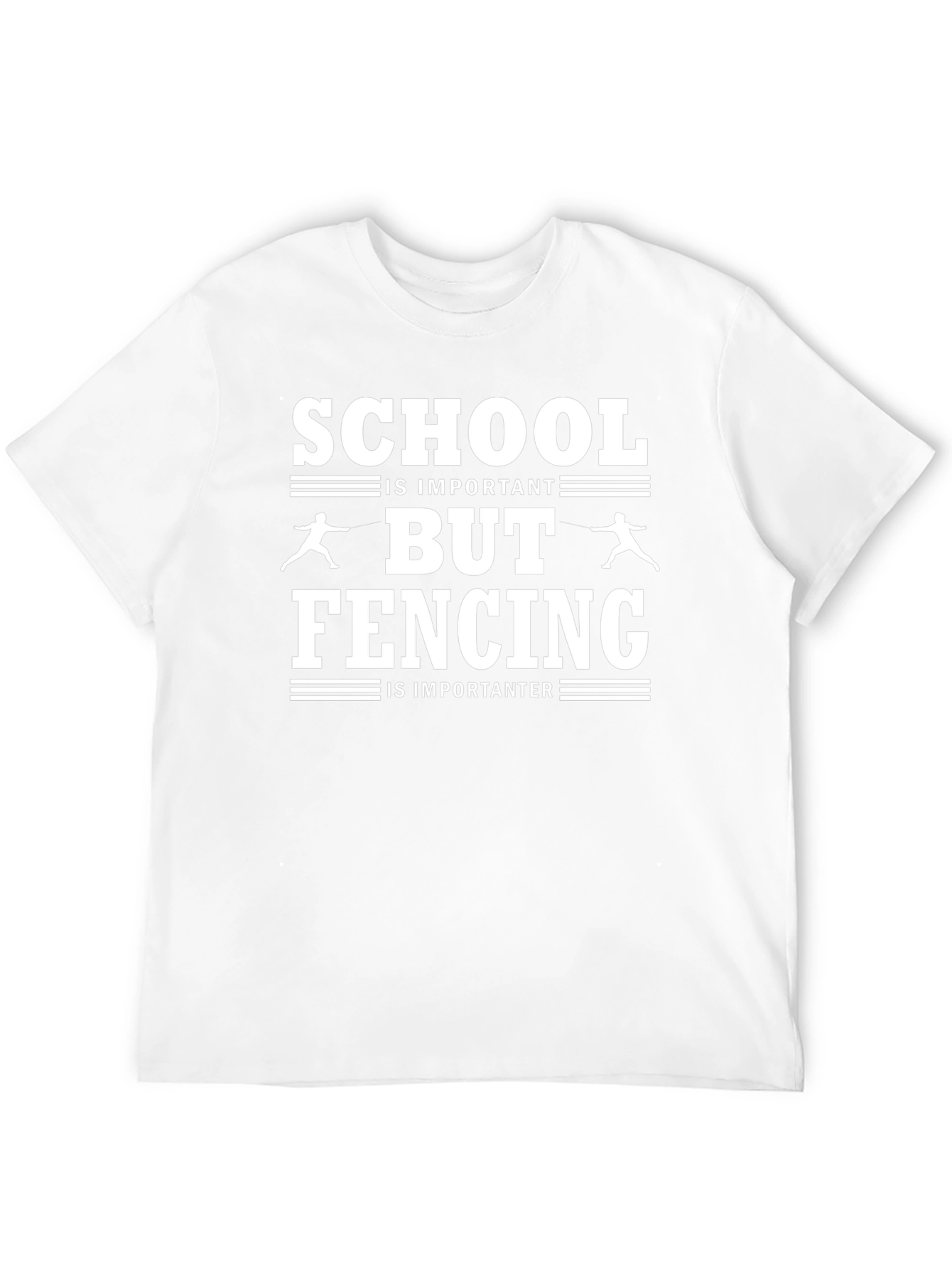 School vs. Fencing T-Shirt - Funny Athlete Tee