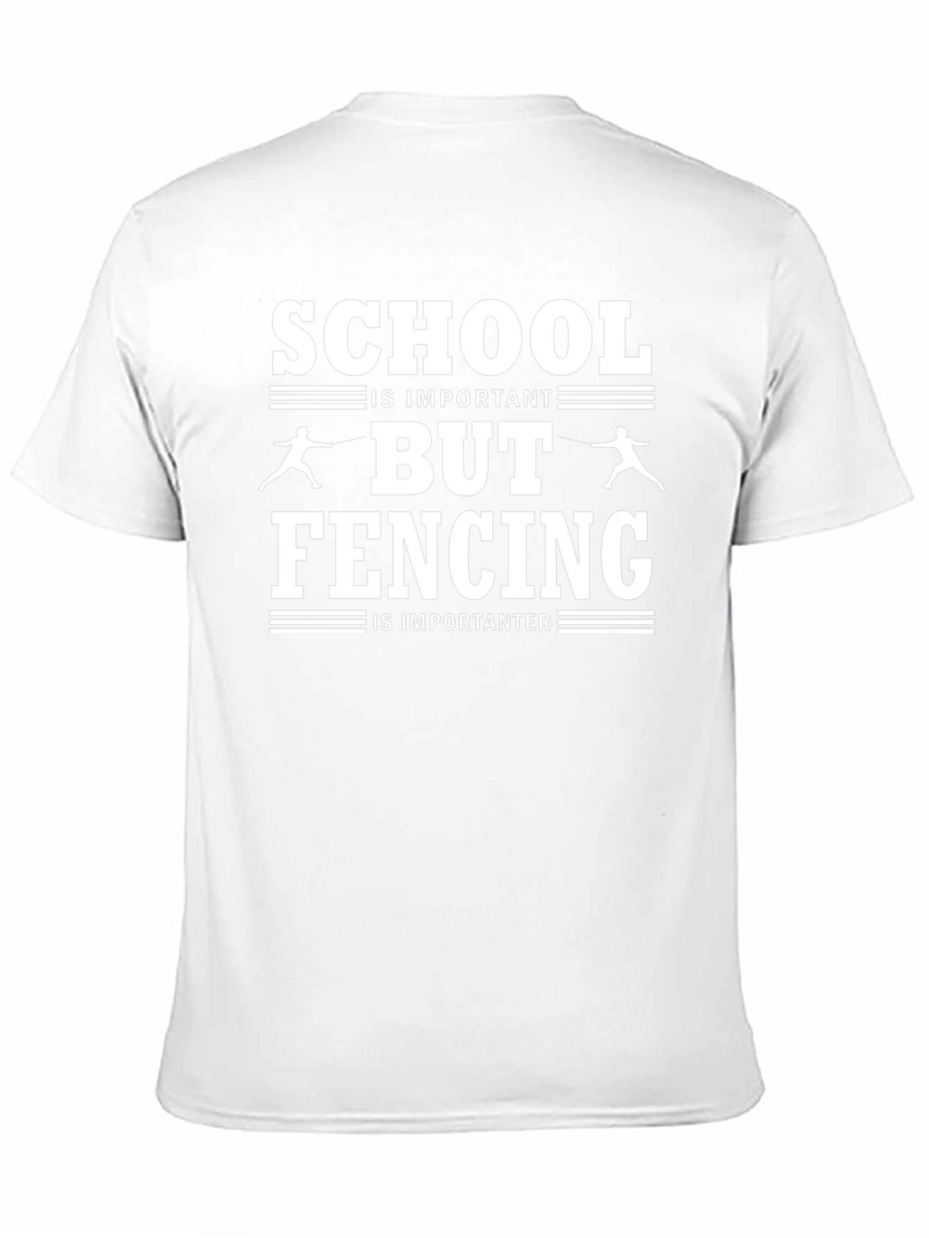 School vs. Fencing T-Shirt - Funny Athlete Tee