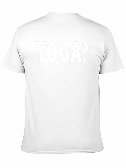 Yoga Pose Graphic Tee - Black Cotton Blend