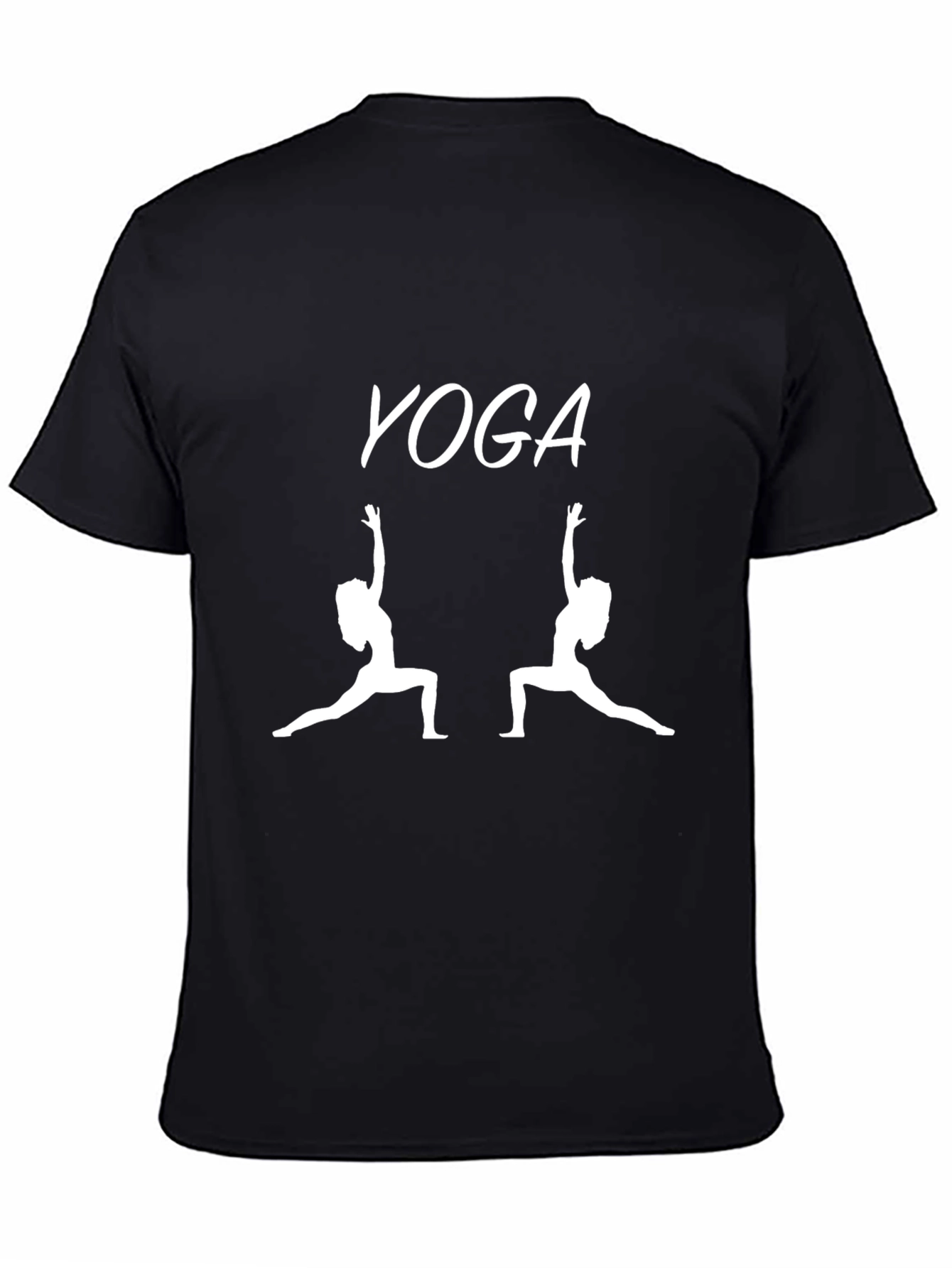Yoga Silhouette Graphic Black T-Shirt