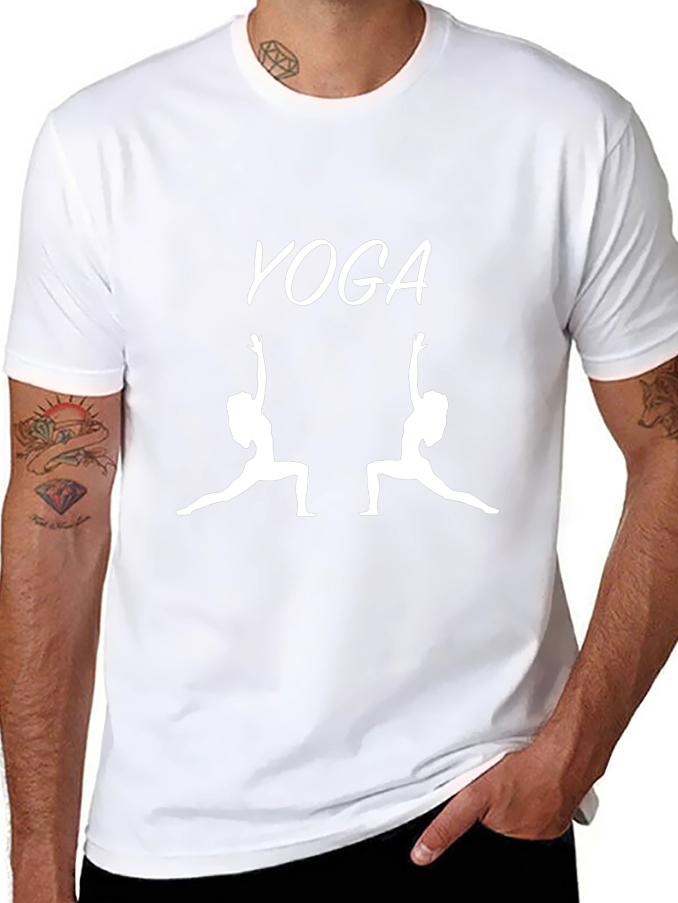 Yoga Silhouette Graphic Black T-Shirt