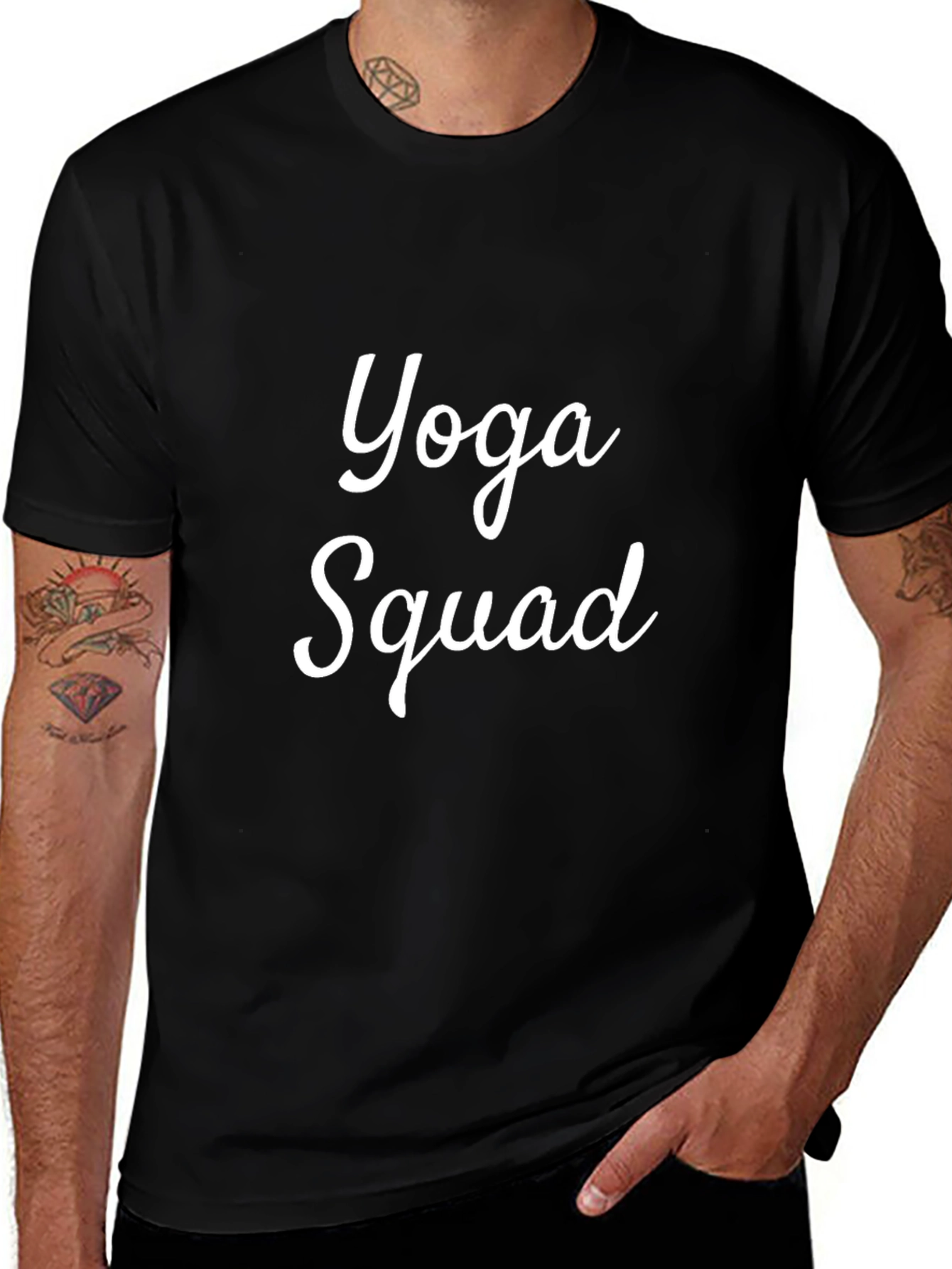 Yoga Squad Graphic Tee - Black